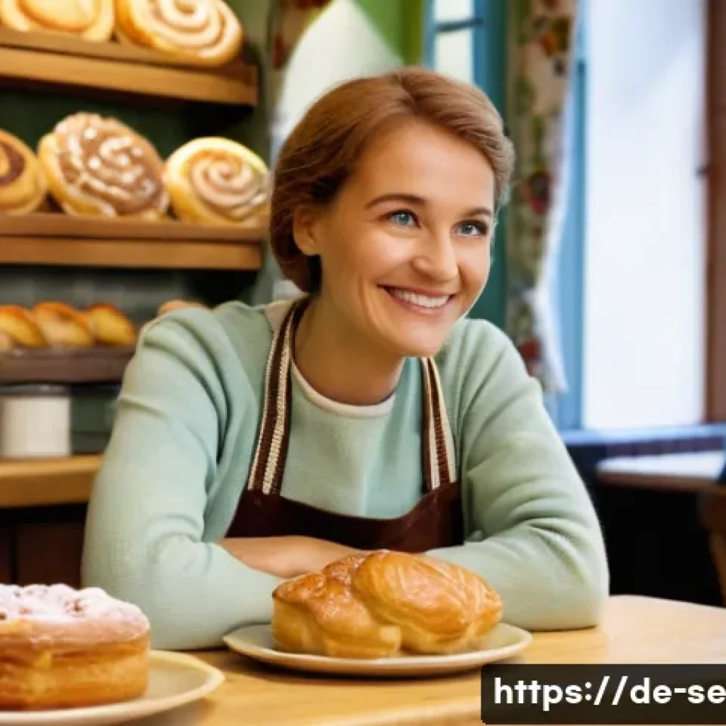 진정한 문화적 이해를 위한 질문하기 - **Prompt 1: German "Konditorei" Cultural Exchange**
A detailed, realistic photograph capturing a...