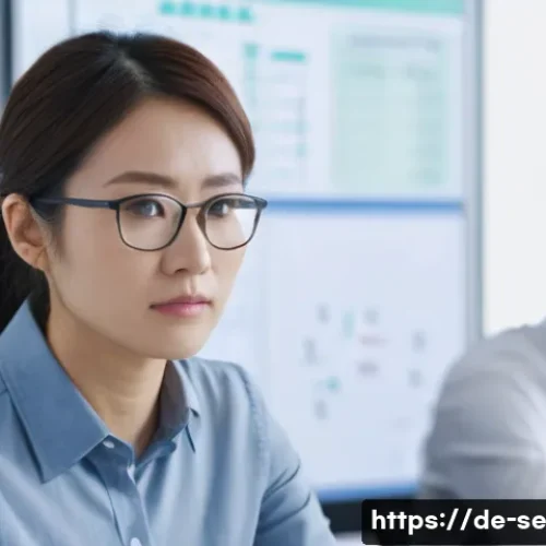 Home 33 다문화 환경에서의 리더십 개발 - A diverse international business team in a modern office setting, featuring professionals from Germa...